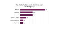 Übersichtgrafik mit allen Schulfächern, die im Studiengang Digital Business Management stecken