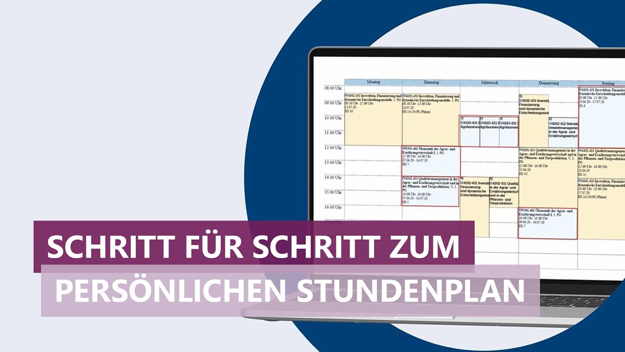 Stundenplanung in HohCampus: Das Studierenden-Portal